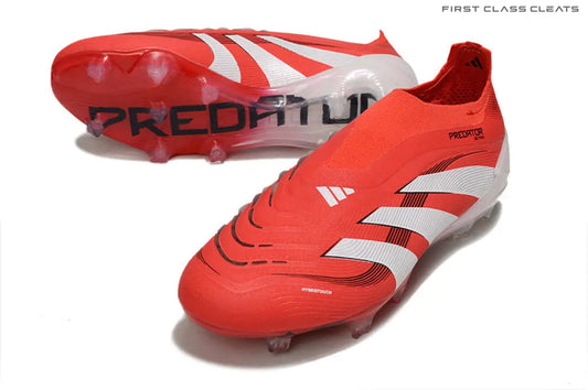 Predator Elite Laceless FG Red/White