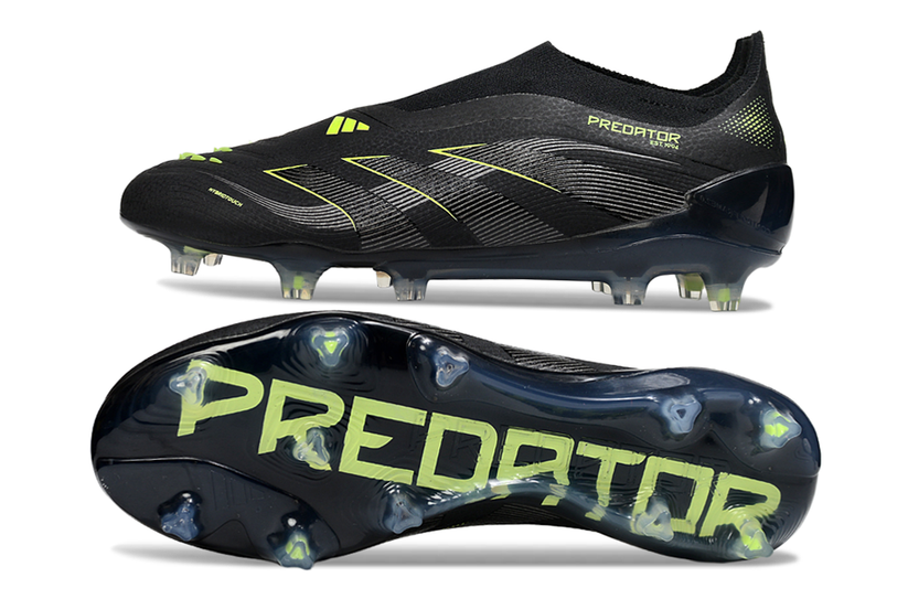 Predator Elite Laceless FG Black/Green