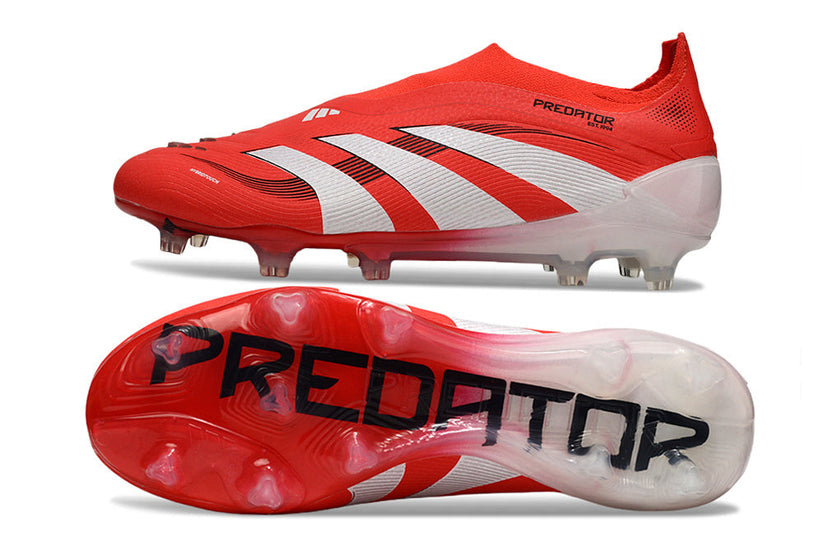 Predator Elite Laceless FG Red/White