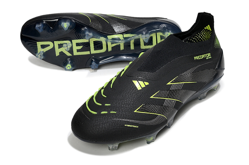 Predator Elite Laceless FG Black/Green