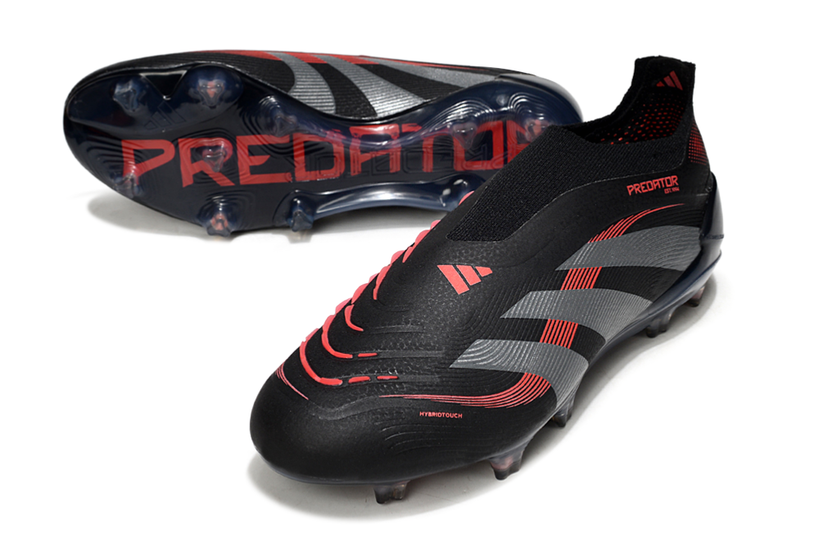 Predator Elite Laceless FG Black/Red