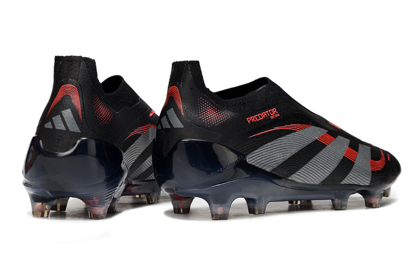 Predator Elite Laceless FG Black/Red