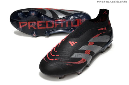 Predator Elite Laceless FG Black/Red