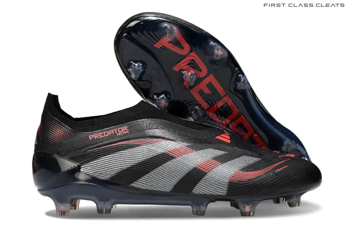 Predator Elite Laceless FG Black/Red