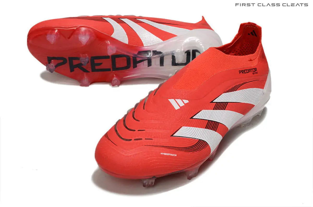 Predator Elite Laceless FG Red/White